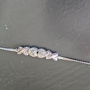 White Gold Rhodium over Sterling Silvet Bracelet